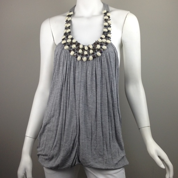 Scarlet Skye Embellished Gray Tank Top - Picture 2 of 5